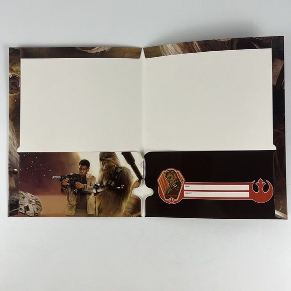 Star Wars The Force Awakens 3 Ring Binder FOLDERS Lot/3 Chewbacca Storm Troopers - Picture 11 of 11